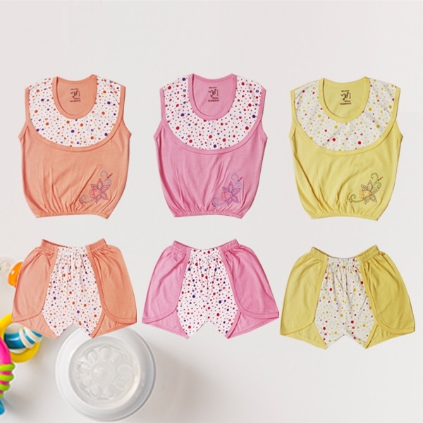 Jo kids wear Baby Girl Cotton Dress Set (Top and Shorts)_1013