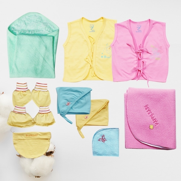 Jo Kids Wear New Born Baby Cotton Clothing Set (2018_Unisex(Baby Boy / Baby Girl)_Pack Of 10)