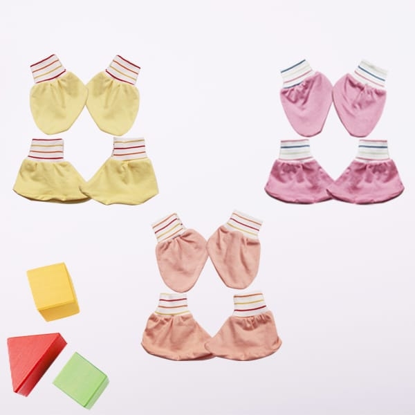 Jo Kids Wear Baby Booties & Mittens Set (Unisex_Set of 6)
