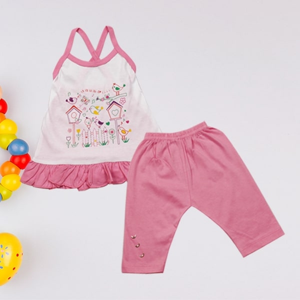 Jo kids wear Baby Girl Cotton Dress Set (Top and Leggings)_5078