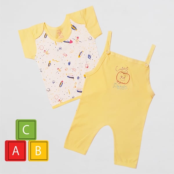 Jo kids wear Baby Boy Cotton Jump Suit Set (Jumpsuit with inner Top)_5095