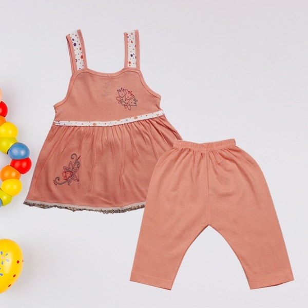 Jo kids wear Baby Girl Cotton Dress Set (Top and Pant)_5121