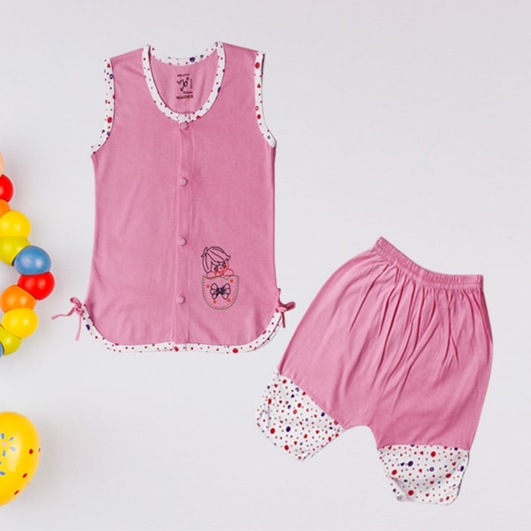 Jo kids wear Baby Girl Cotton Dress Set (A-Line Top and Capri Pant)_5127